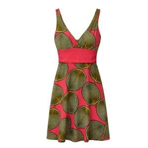 Patagonia Women’s Palm Cotton Mini Sun Dress Sz Small Plunge Neck